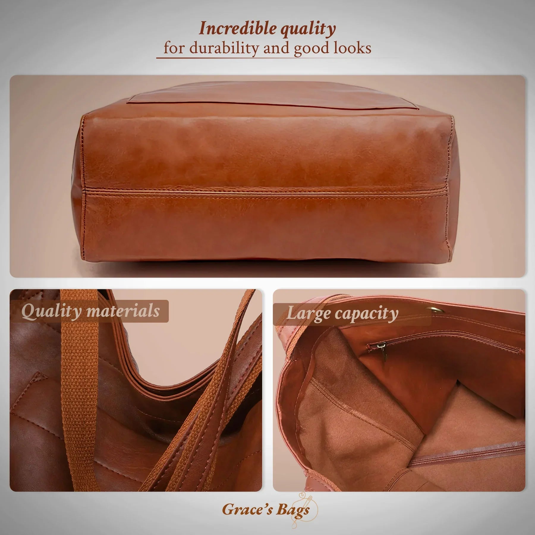 Grace's Modern Chic | 100% Genuine Leather Bag - New Model