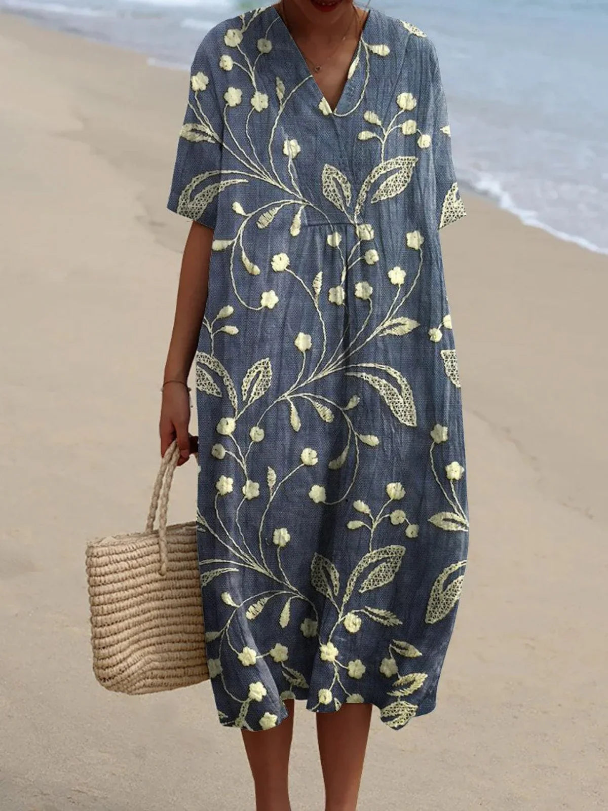 Edith |  Midnight Leaf Dress