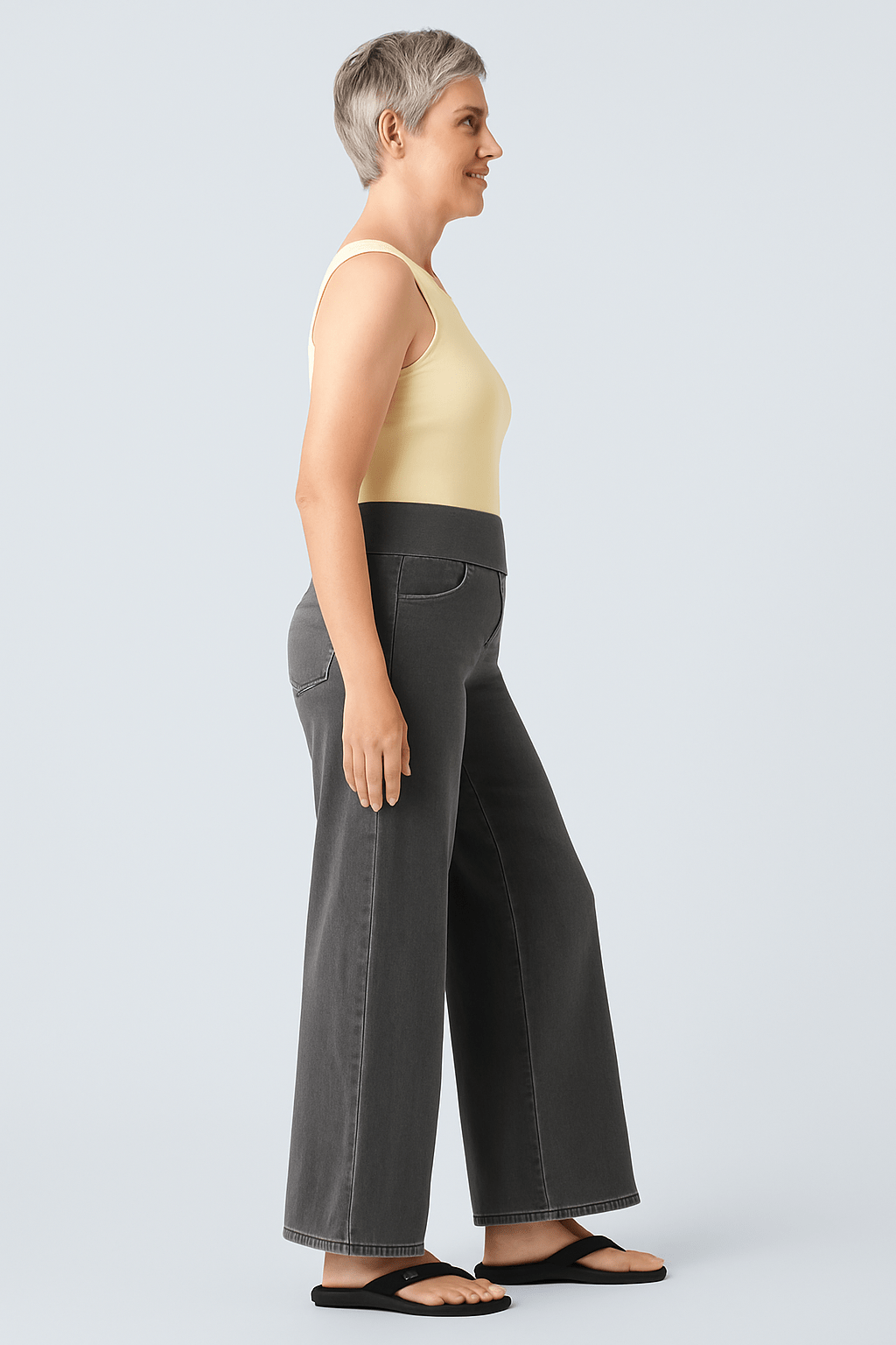 High Waisted Meerdere Zakken Baggy Wijde Pijpen - Zovora