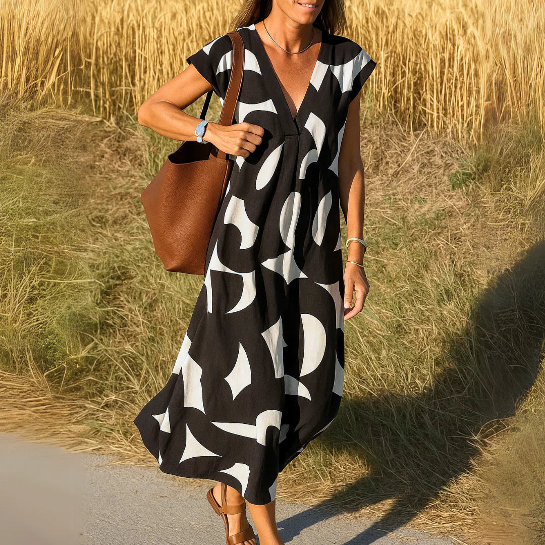 Valerie | Flowy V-Neck Dress