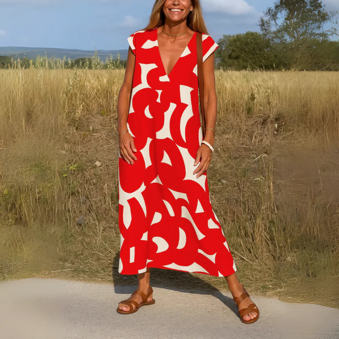 Valerie | Flowy V-Neck Dress