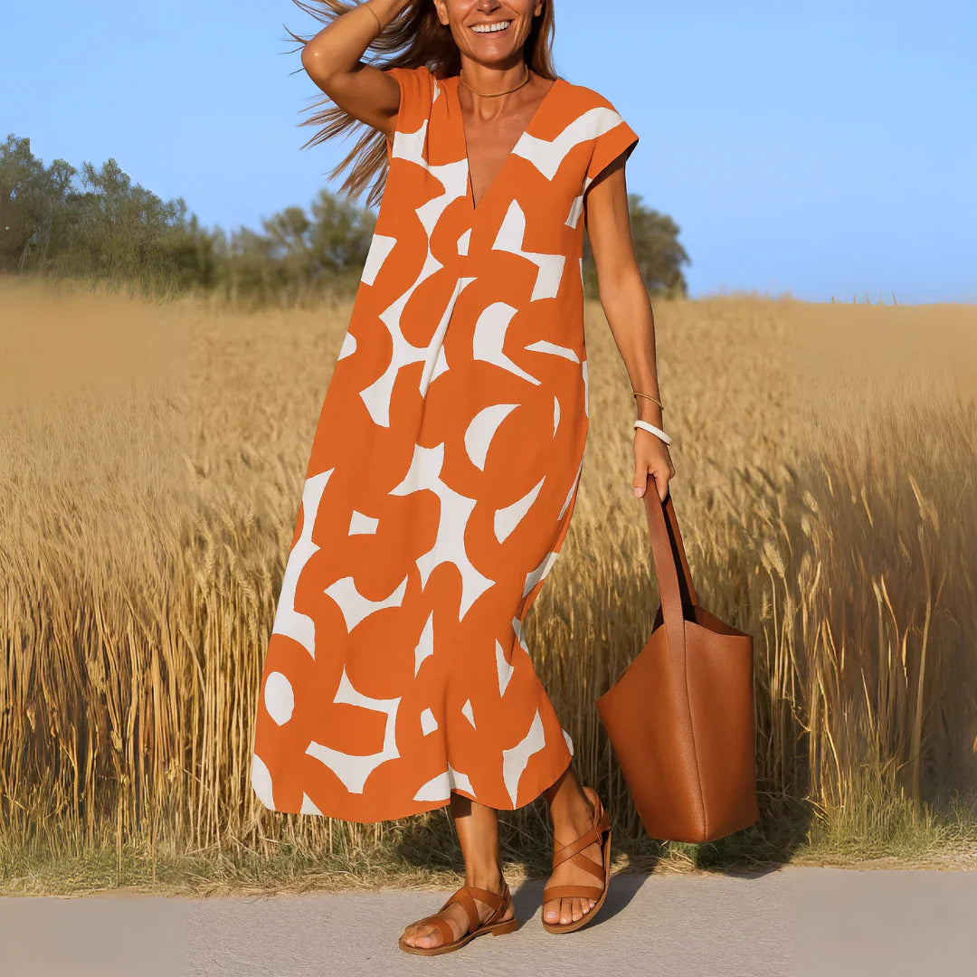 Valerie | Flowy V-Neck Dress